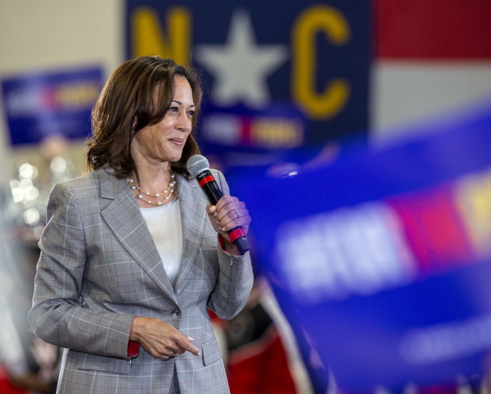 Kamala Harris campaigns in Greensboro